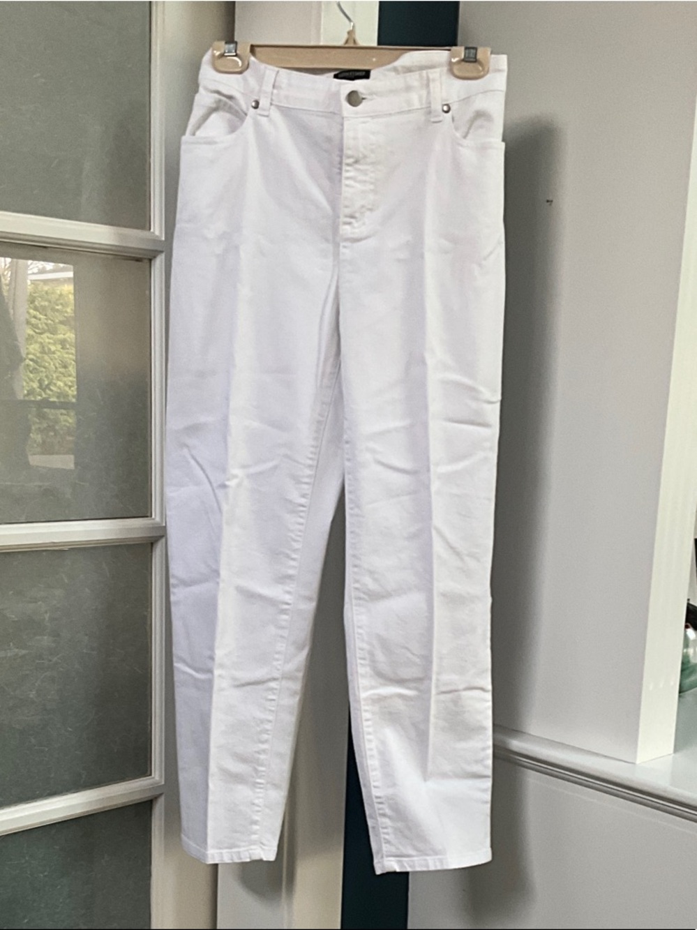 Eileen Fisher White Petite Jeans